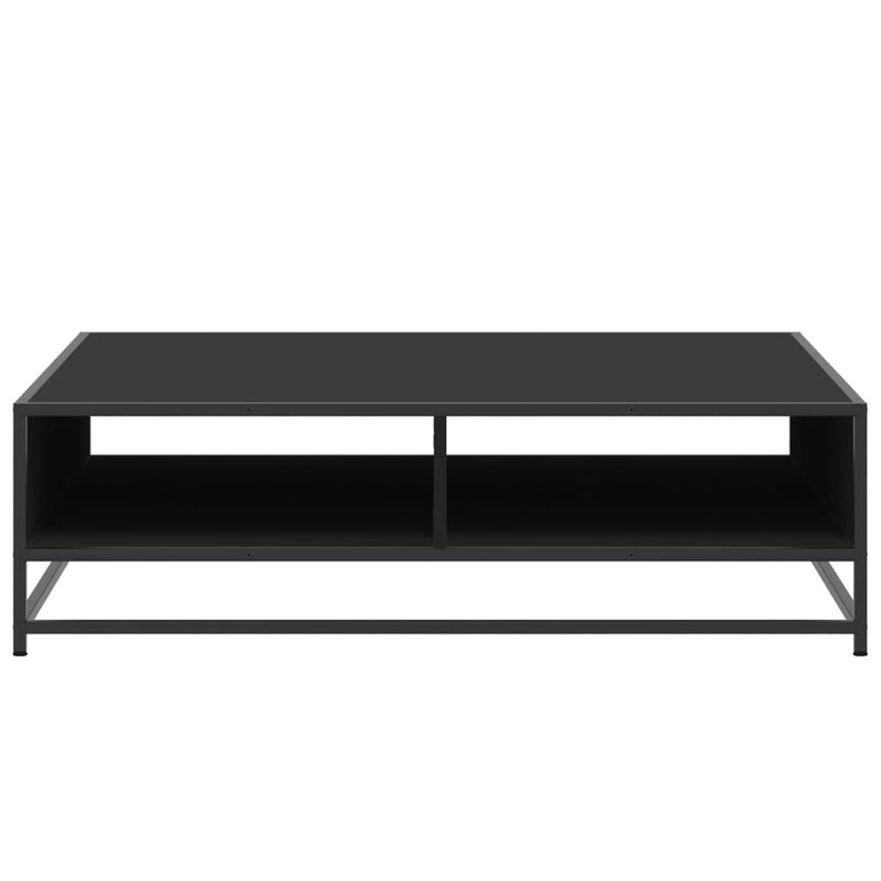 Couchtisch Schwarz 100x100x30 cm Holzwerkstoff und Metall