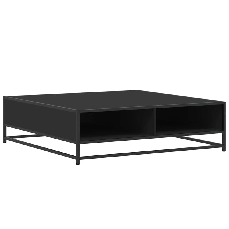 Couchtisch Schwarz 100x100x30 cm Holzwerkstoff und Metall