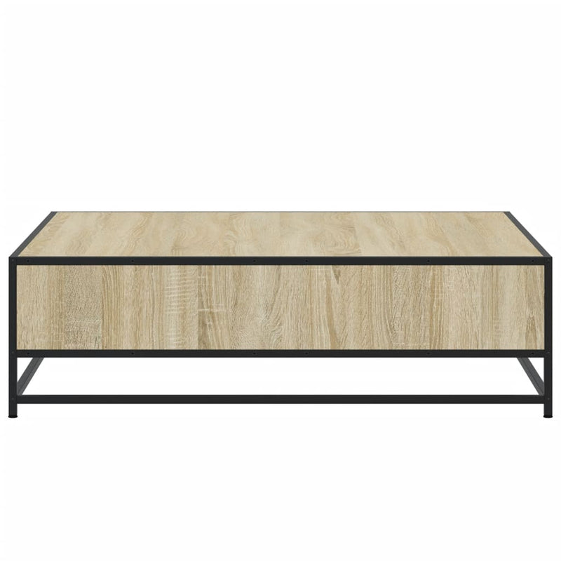 Couchtisch Sonoma-Eiche 100x100x30 cm Holzwerkstoff und Metall