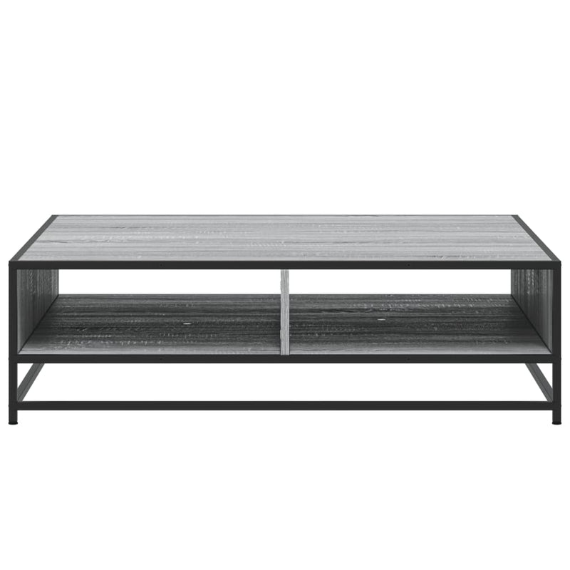 Couchtisch Grau Sonoma 100x100x30 cm Holzwerkstoff und Metall