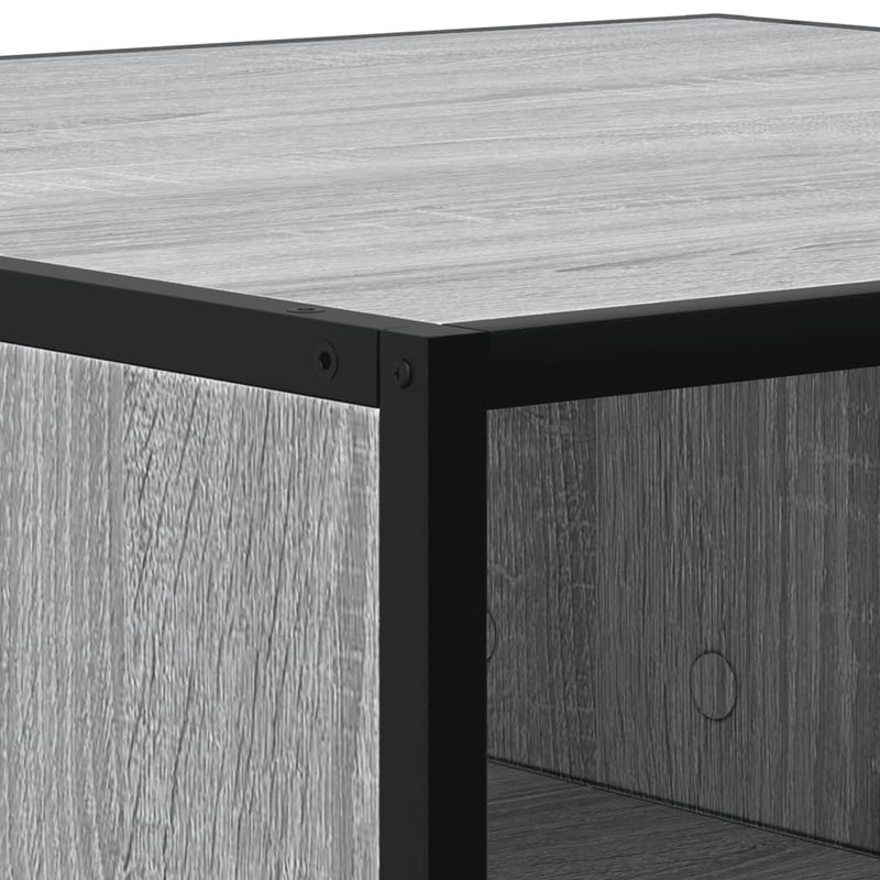 Couchtisch Grau Sonoma 100x100x30 cm Holzwerkstoff und Metall