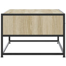 Couchtisch Sonoma-Eiche 100X50X35 Cm Holzwerkstoff Und Metall
