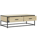 Couchtisch Sonoma-Eiche 100X50X35 Cm Holzwerkstoff Und Metall