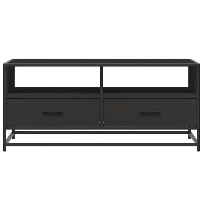 Couchtisch Schwarz 100x50x45 cm Holzwerkstoff und Metall