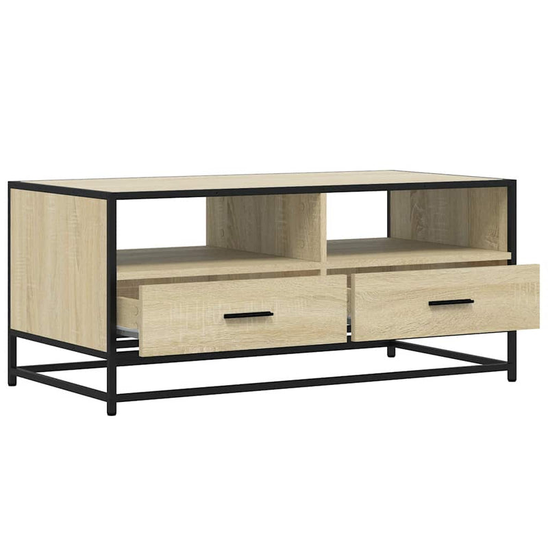 Couchtisch Sonoma-Eiche 100x50x45 cm Holzwerkstoff und Metall