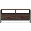 Couchtisch Braun Eichen-Optik 100X50X45 Cm Holzwerkstoff Metall