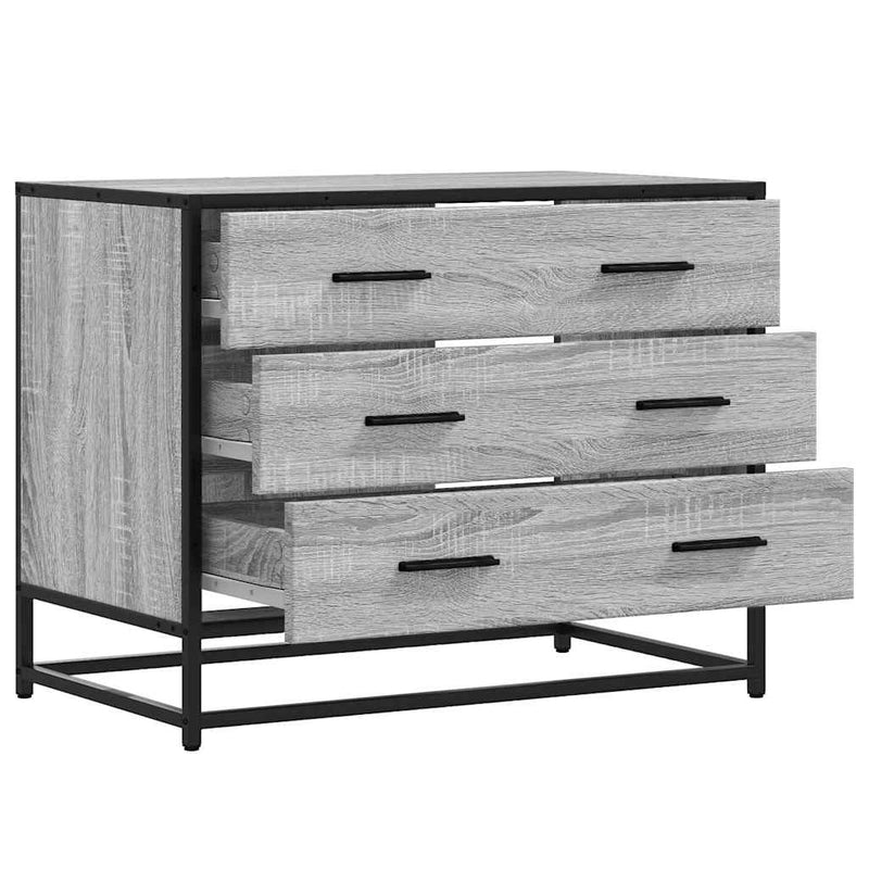 Schubladenschrank Grau Sonoma 70x41x56 cm Holzwerkstoff