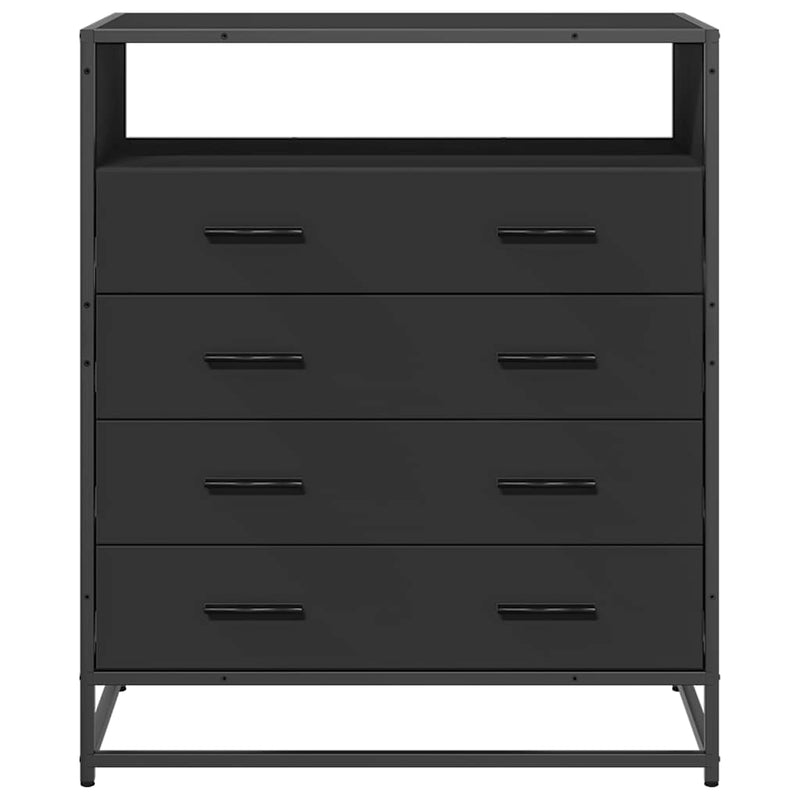 Schubladenschrank Schwarz 70x41x83,5 cm Holzwerkstoff