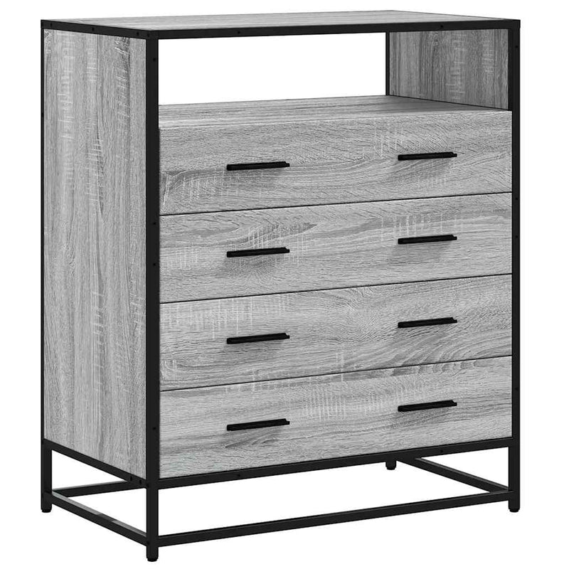 Schubladenschrank Grau Sonoma 70x41x83,5 cm Holzwerkstoff