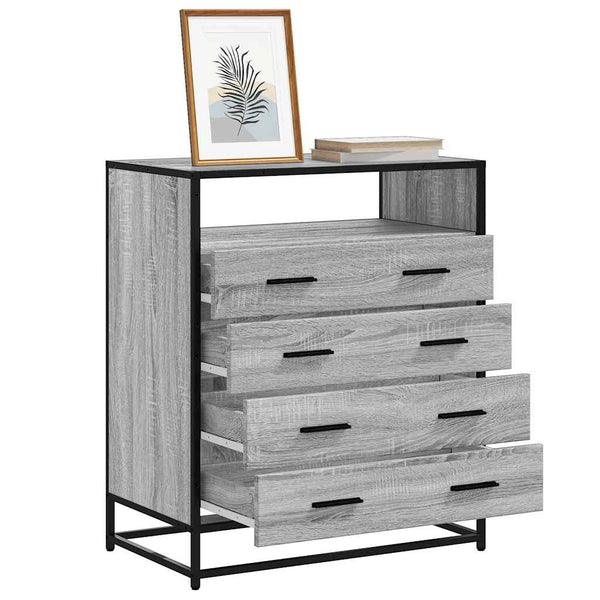 Schubladenschrank Grau Sonoma 70x41x83,5 cm Holzwerkstoff