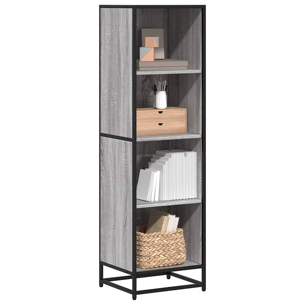 Bücherregal Grau Sonoma 40x35x139 cm Holzwerkstoff