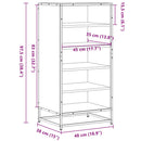 Schuhregal Sonoma-Eiche 48X38X97,5 Cm Holzwerkstoff