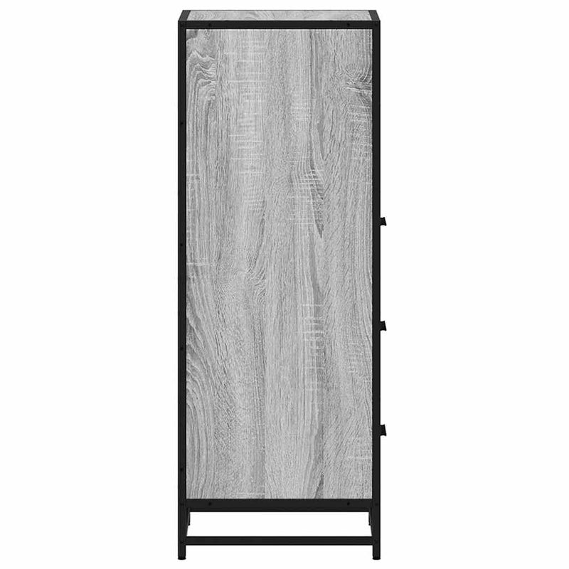 Badschrank Grau Sonoma 35x37,5x100 cm Holzwerkstoff