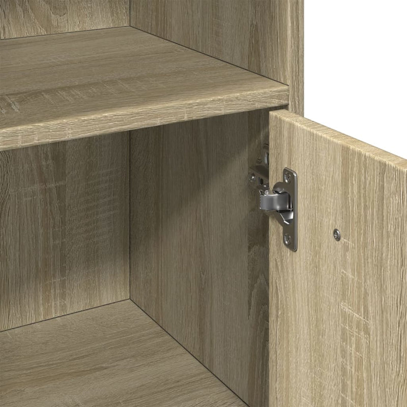 Badezimmerschrank Sonoma-Eiche 30x30x95 cm Holzwerkstoff