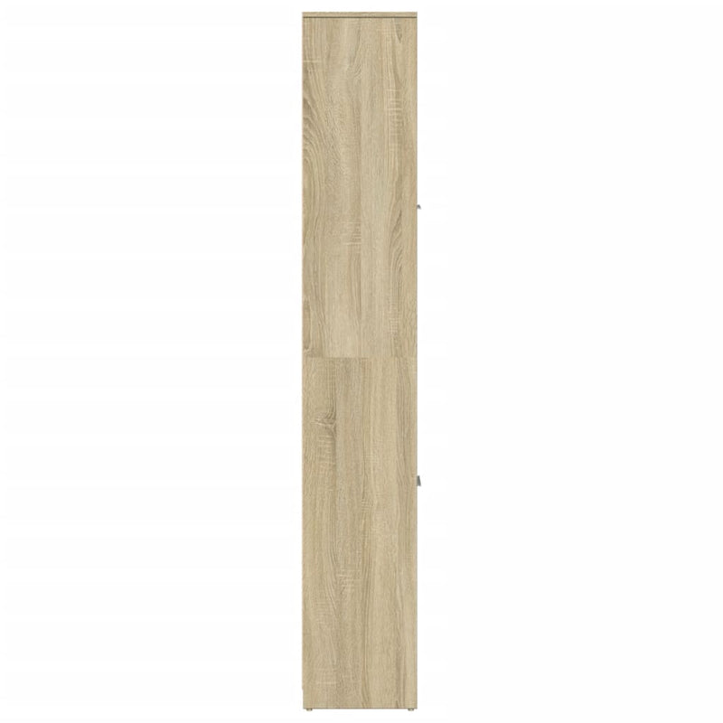 Badezimmerschrank Sonoma-Eiche 30x30x183,5 cm Holzwerkstoff