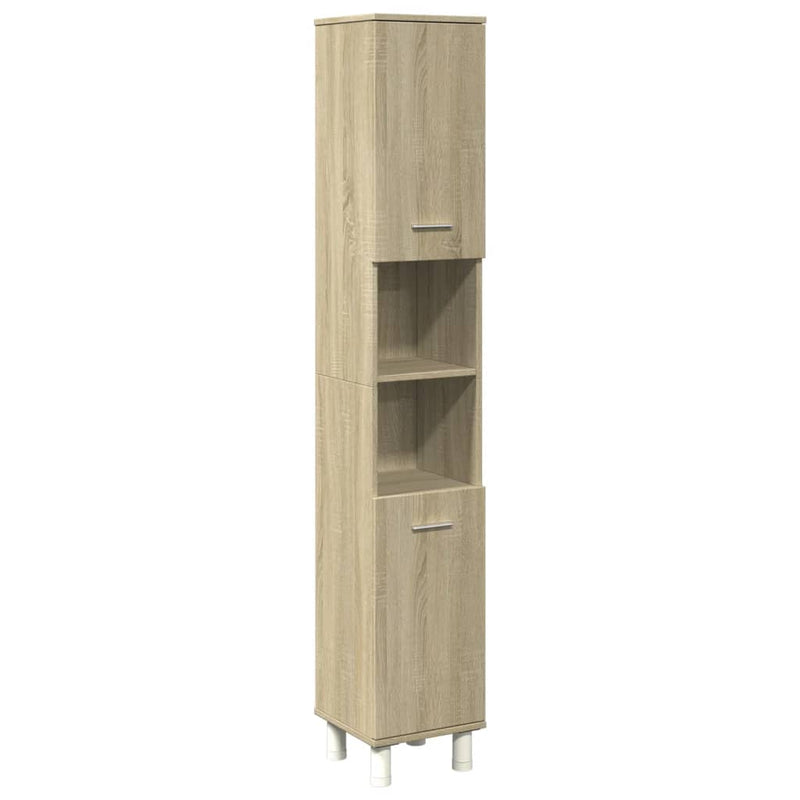 Badschrank Sonoma-Eiche 30,5x30x179 cm Holzwerkstoff