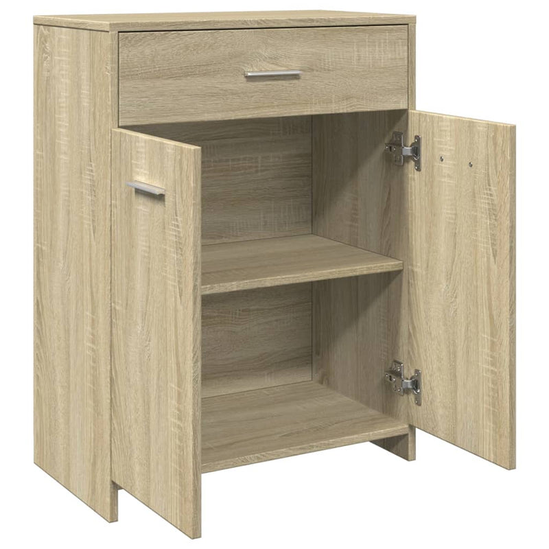 Badezimmerschrank Sonoma-Eiche 60x33x80 cm Holzwerkstoff