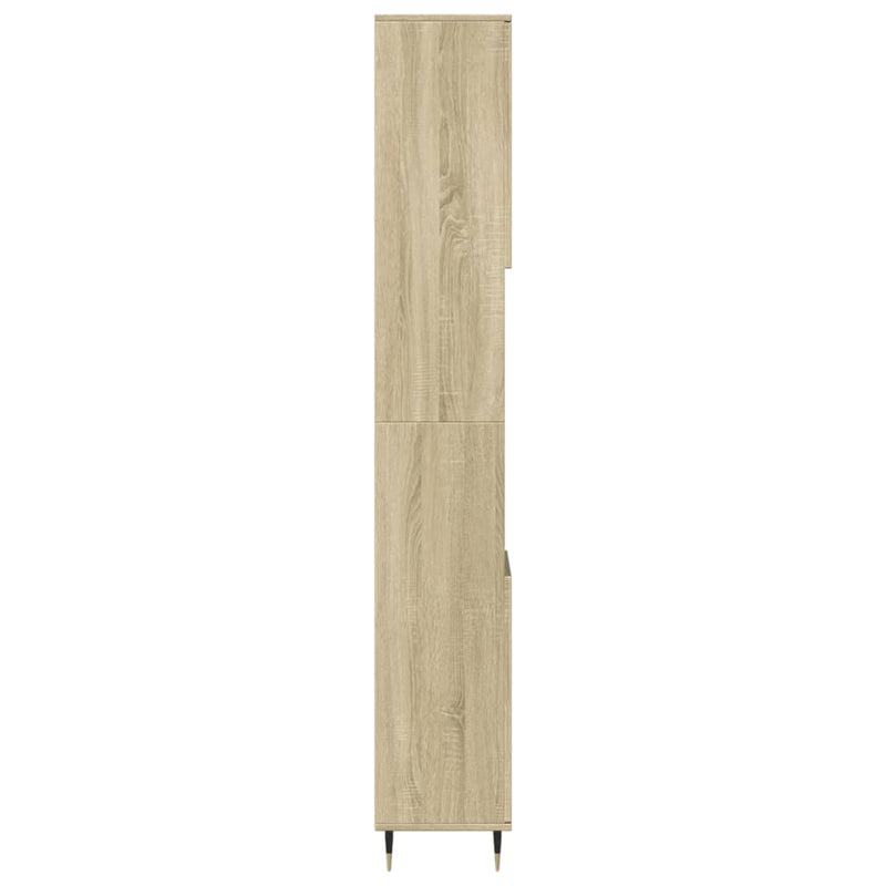 Badschrank Sonoma-Eiche 30x30x190 cm Holzwerkstoff