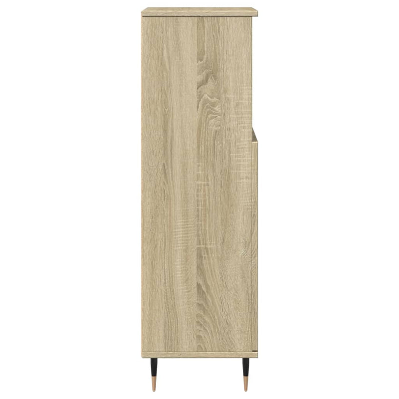 Badschrank Sonoma-Eiche 30x30x100 cm Holzwerkstoff