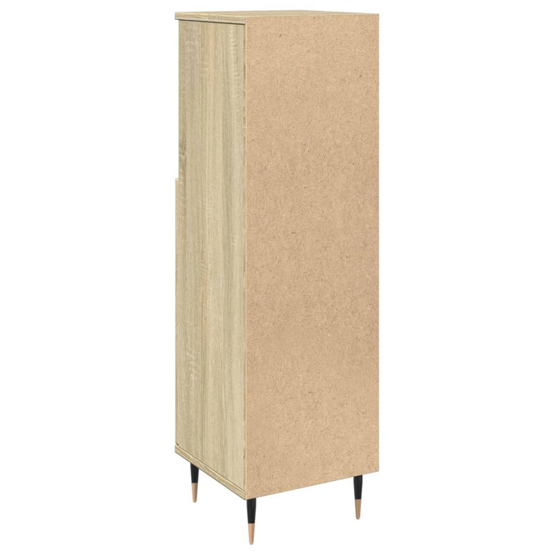 Badschrank Sonoma-Eiche 30x30x100 cm Holzwerkstoff