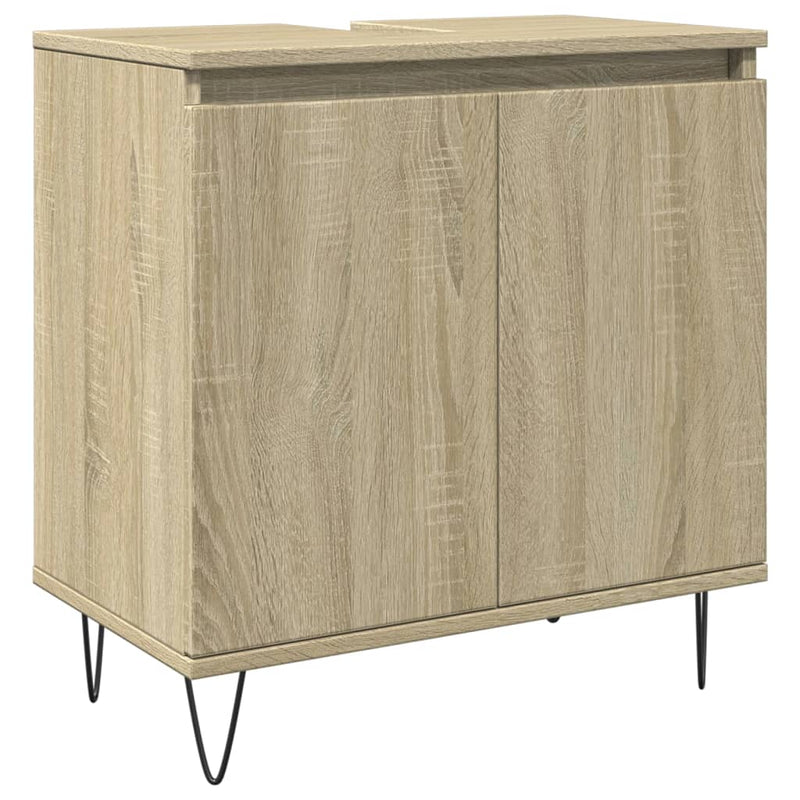 Badschrank Sonoma-Eiche 58x33x60 cm Holzwerkstoff