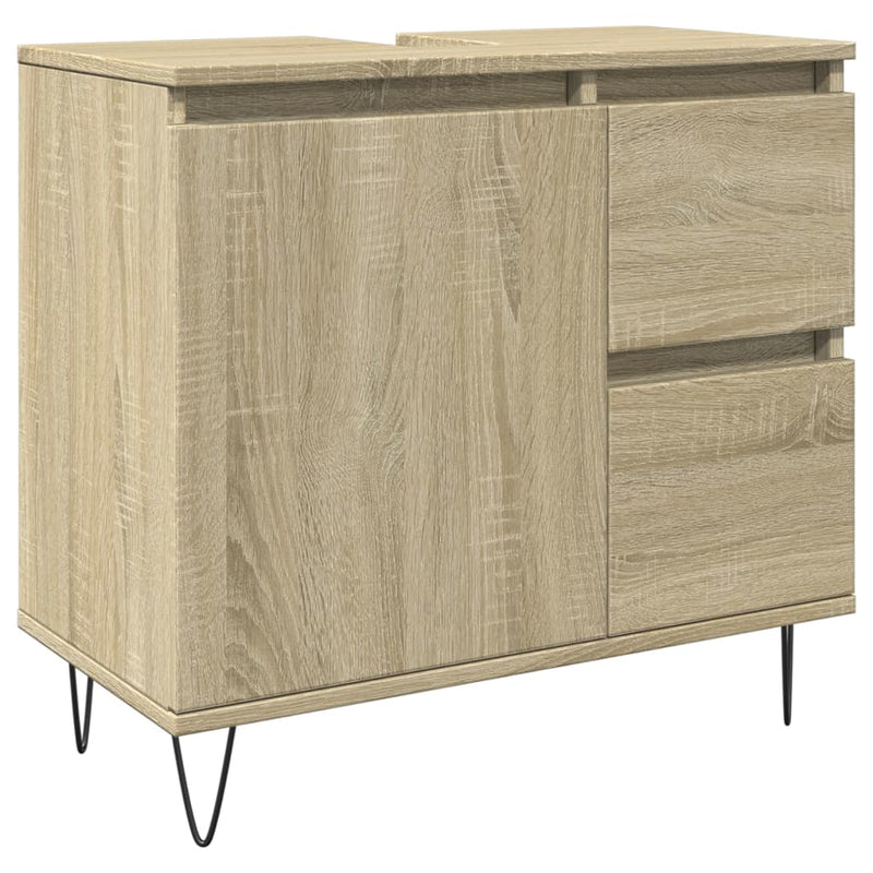 Badschrank Sonoma-Eiche 65x33x60 cm Holzwerkstoff