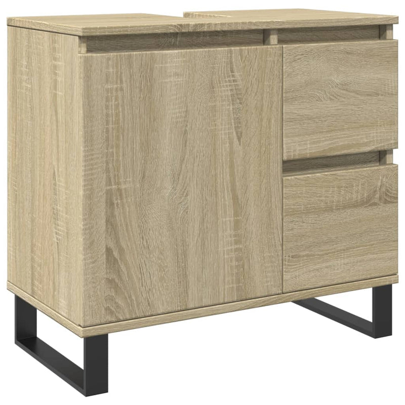 Badschrank Sonoma-Eiche 65x33x60 cm Holzwerkstoff