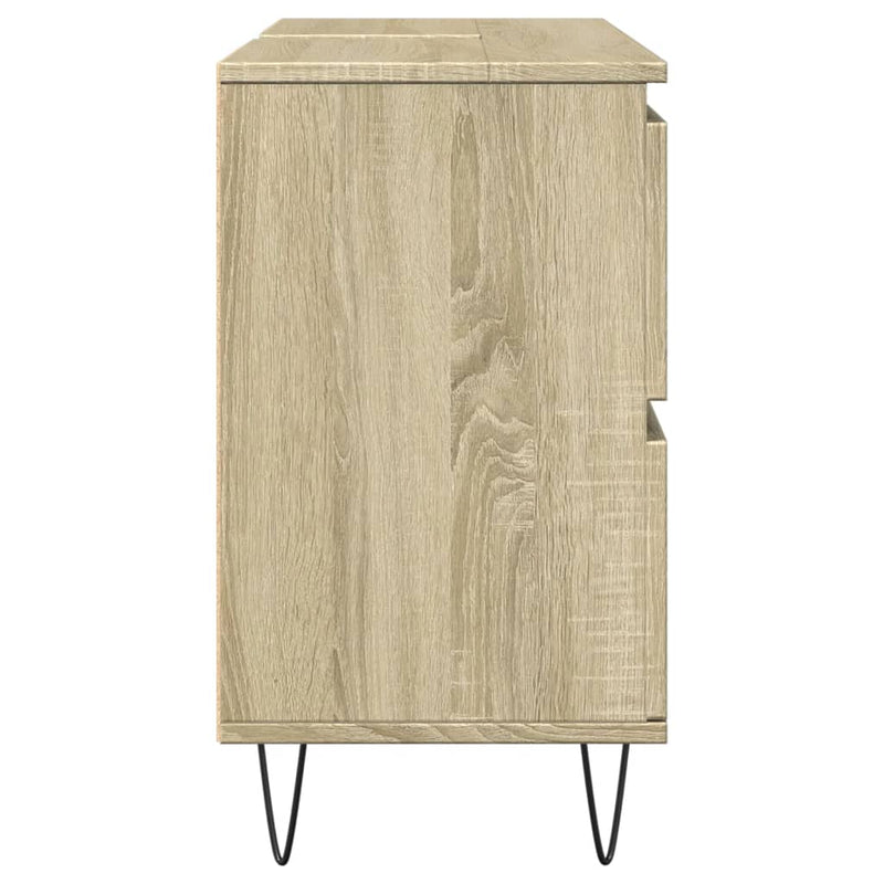 Badschrank Sonoma-Eiche 80x33x60 cm Holzwerkstoff