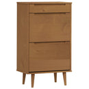 Schuhschrank Molde 59,5X35X103 Cm Massivholz Kiefer