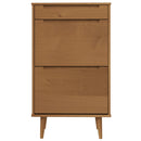 Schuhschrank Molde 59,5X35X103 Cm Massivholz Kiefer