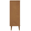 Schuhschrank Molde 59,5X35X103 Cm Massivholz Kiefer