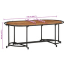 Couchtisch 110X55X40 Cm Massivholz Akazie