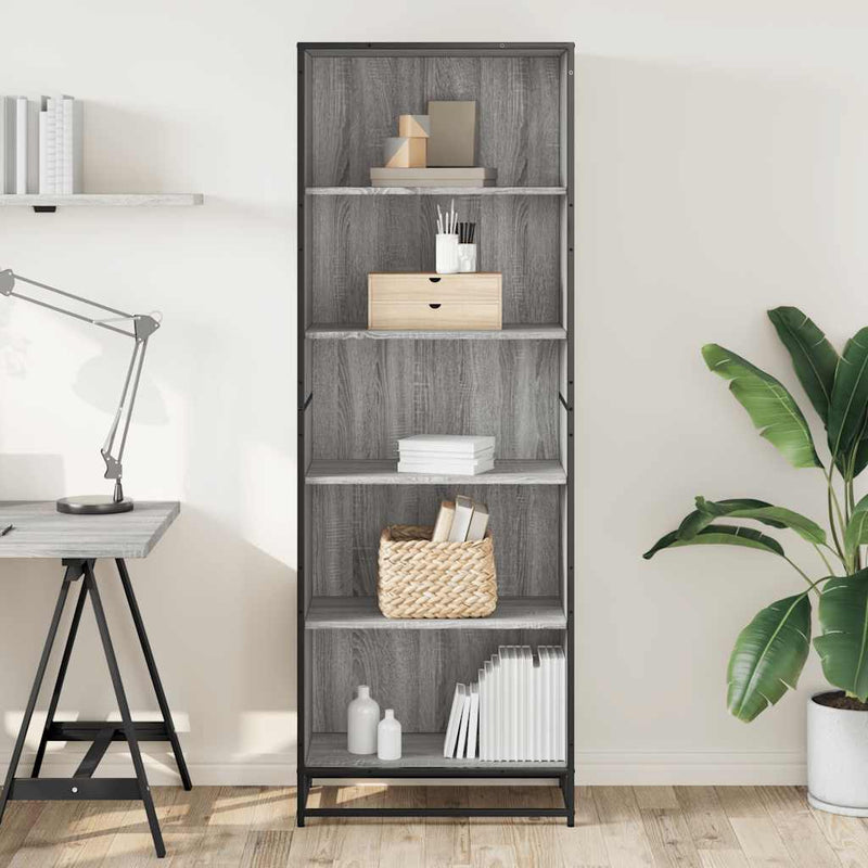 Bücherregal Grau Sonoma 60x35x170,5 cm Holzwerkstoff