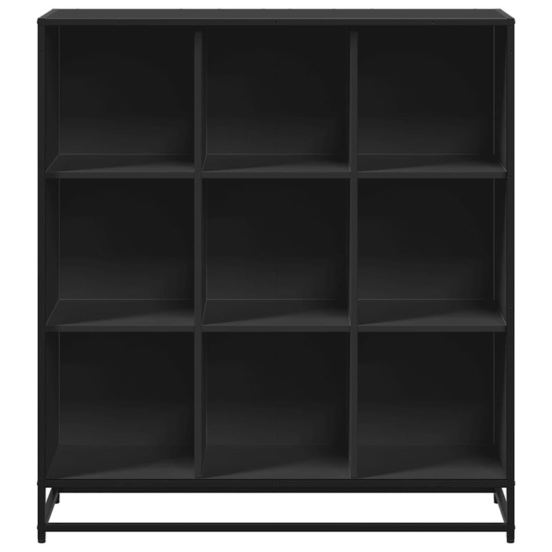 Bücherregal Schwarz 97,5x33x107,5 cm Holzwerkstoff und Metall