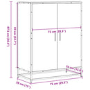 Schuhschrank 75X38X97,5 Cm Holzwerkstoff Metall