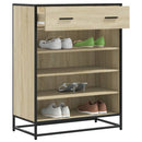 Schuhschrank Eichen-Optik 75X38X97,5 Cm Holzwerkstoff Metall