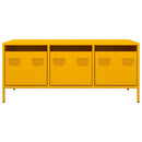 Couchtisch Senf 101,5X50X43,5 Cm Kaltgewalzter Stahl