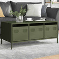 Couchtisch Senf 101,5X50X43,5 Cm Kaltgewalzter Stahl