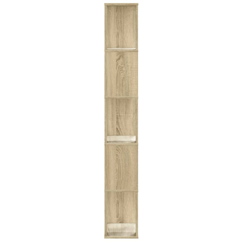 Bücherregal 5 Böden Sonoma-Eiche 45x23,5x162,5 cm Holzwerkstoff