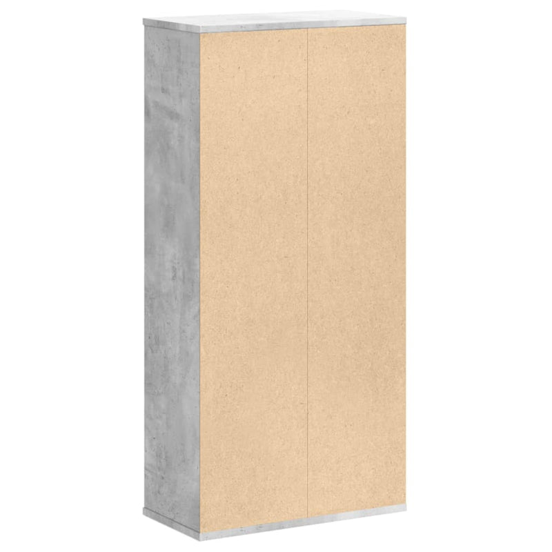 Bücherregal Betongrau 50x25x105 cm Holzwerkstoff