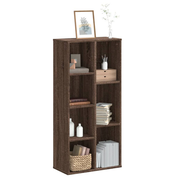 Bücherregal Braun Eichen-Optik 50x25x105 cm Holzwerkstoff