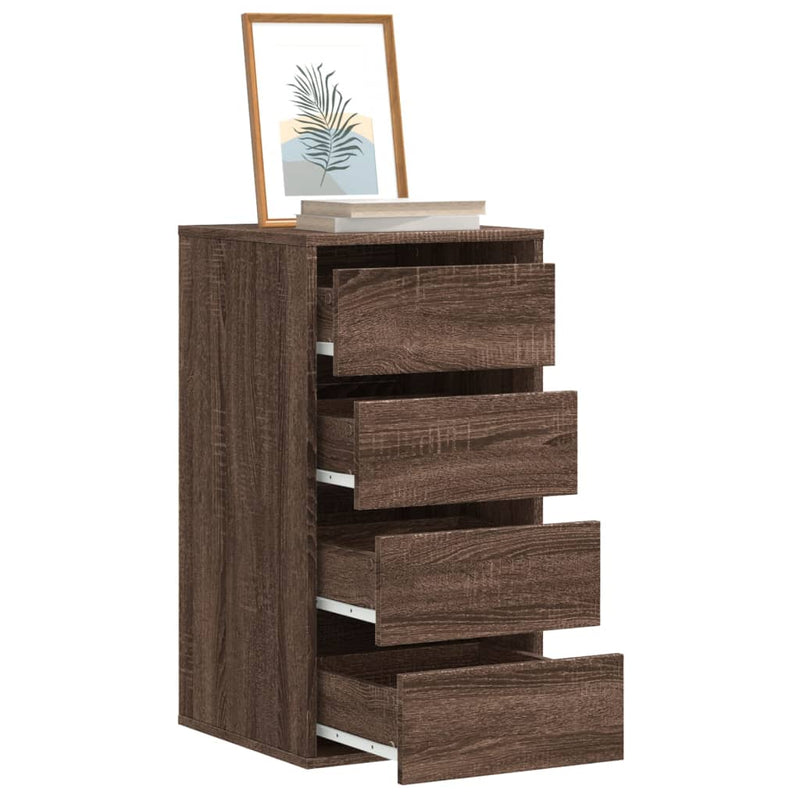 Kommode Braun Eichen-Optik 40x41x76 cm Holzwerkstoff