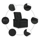 Relaxsessel Elektrisch Stoff Schwarz