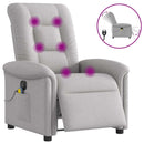 Massagesessel Stoff Wolkengrau