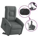 Relaxsessel Mit Aufstehhilfe Stoff Dunkelgrau