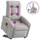 Massagesessel Mit Aufstehhilfe Elektrisch Stoff Wolkengrau