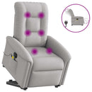 Massagesessel Mit Aufstehhilfe Elektrisch Stoff Wolkengrau