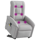 Massagesessel Mit Aufstehhilfe Elektrisch Stoff Wolkengrau
