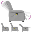 Massagesessel Mit Aufstehhilfe Elektrisch Stoff Wolkengrau