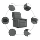 Relaxsessel Mit Aufstehhilfe Elektrisch Stoff Dunkelgrau